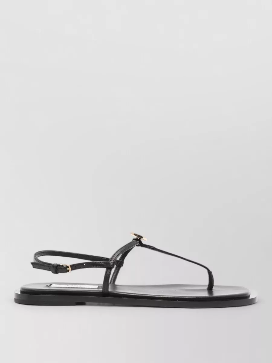 Totême leather t-strap sandals