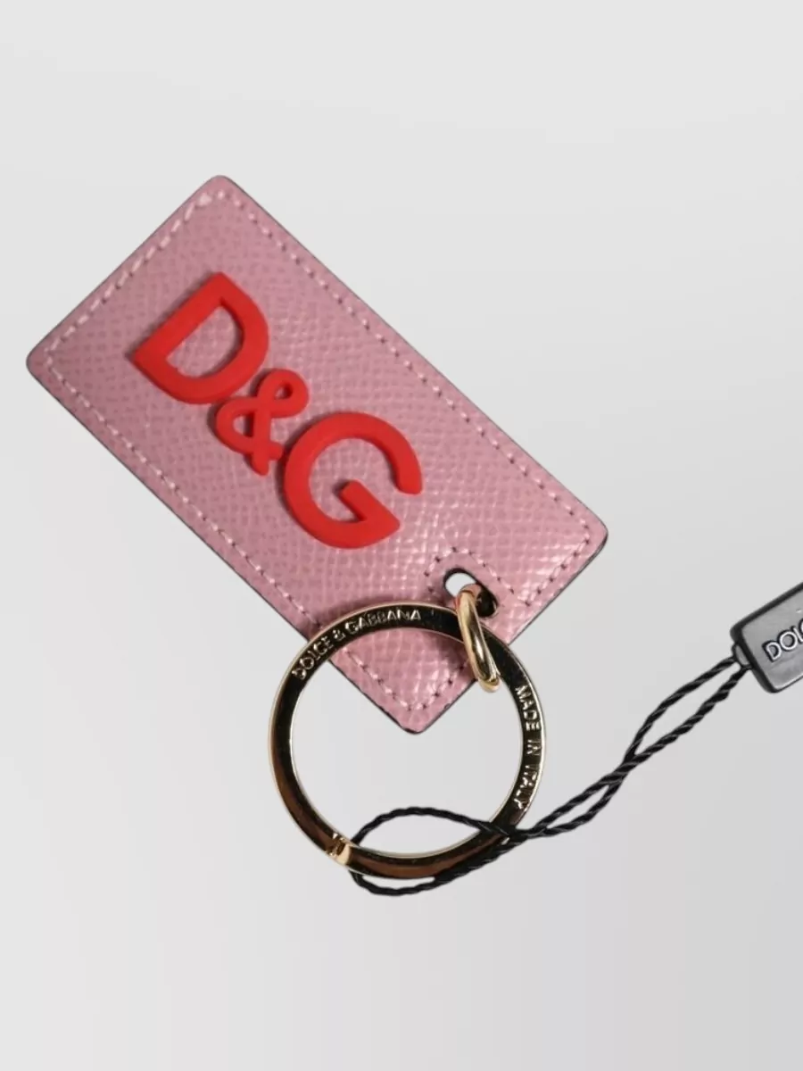Dolce&Gabbana Leather Logo Keyring