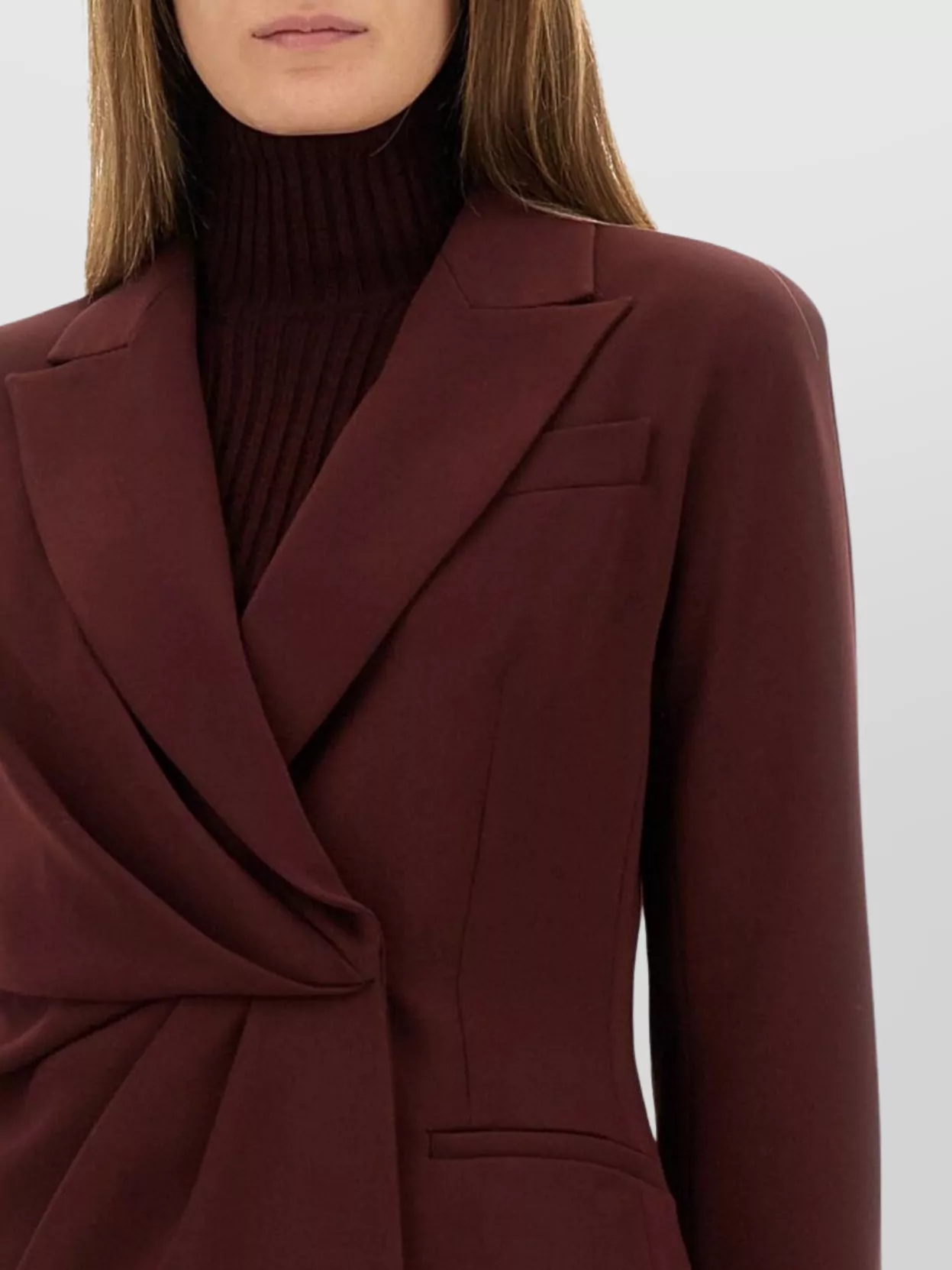 Max Mara Tailored Jacket Notched Lapels In Red