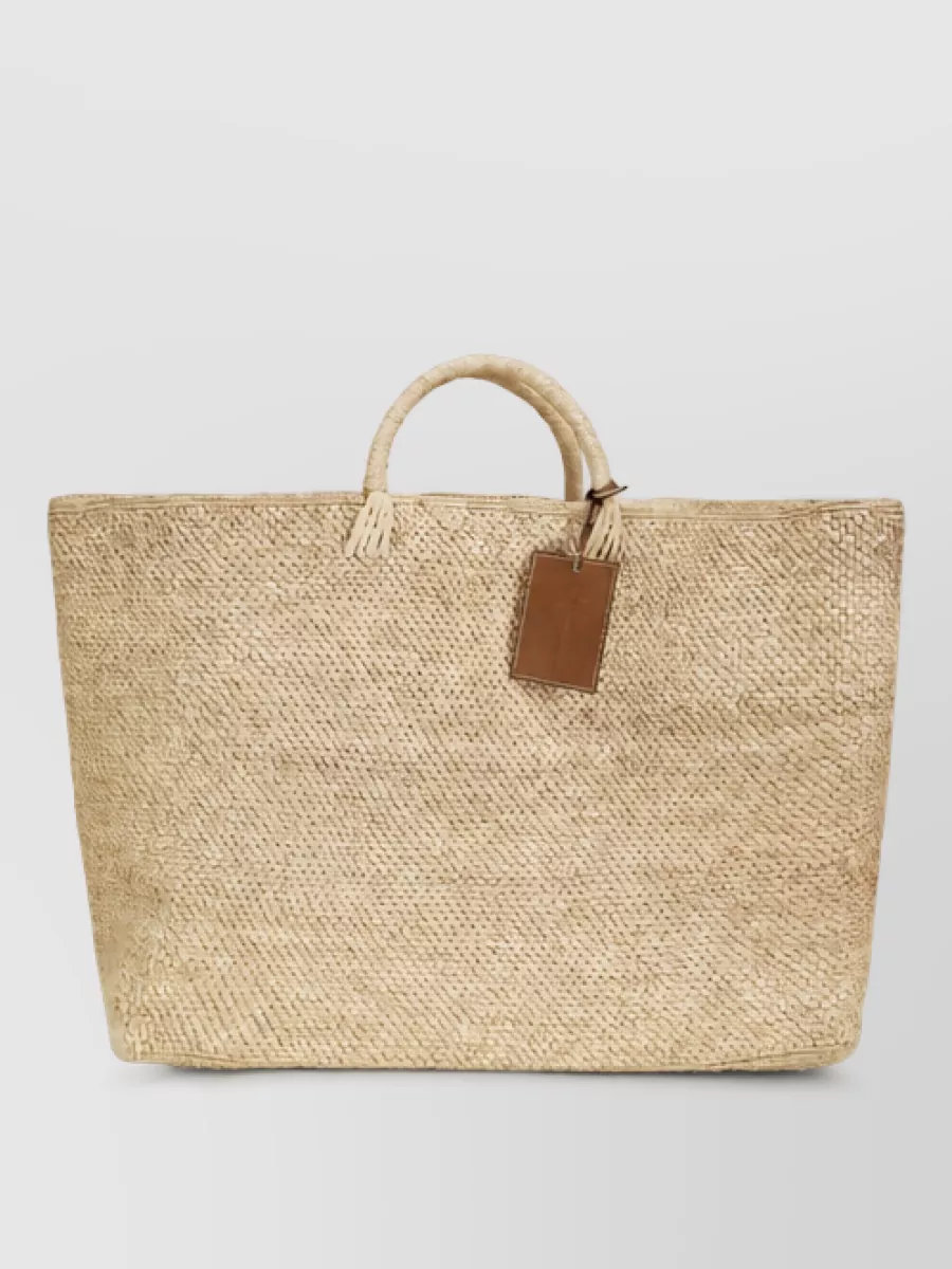 Manebi raffia tote maxi raffia beach bag
