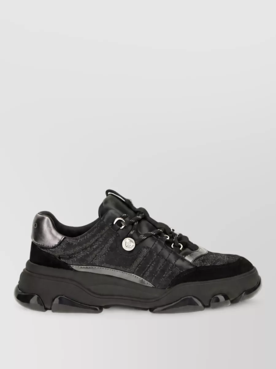 Pinko Leather Chunky Low-Top Sneakers