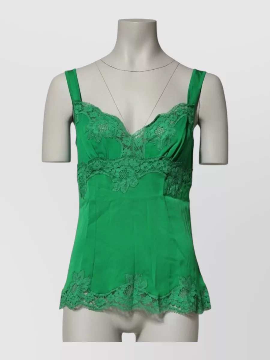 Dolce&Gabbana Silk floral lace tank top