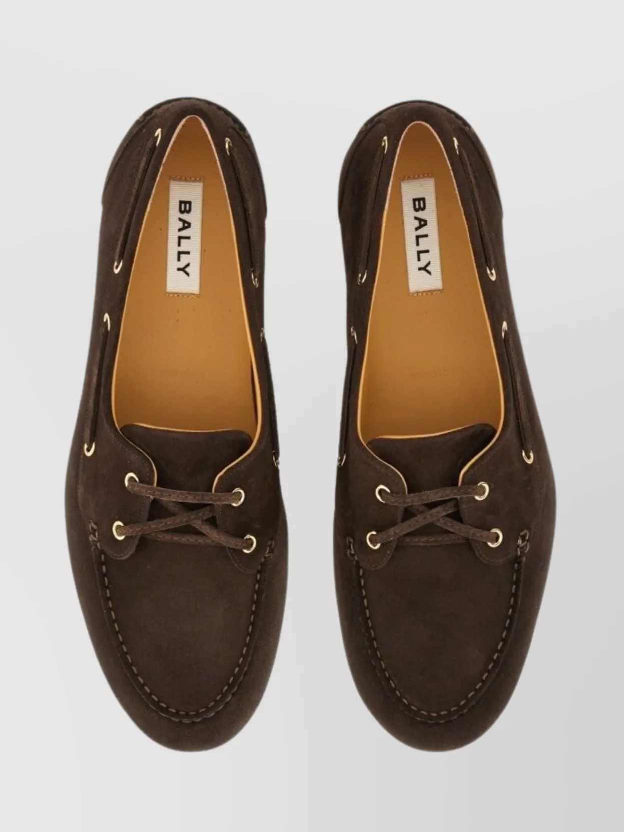 Bally Suede Loafers Gold-tone Eyelets