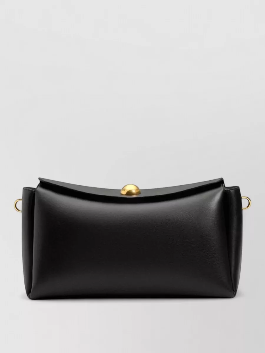 Ami Paris Leather Shoulder Clutch Bag