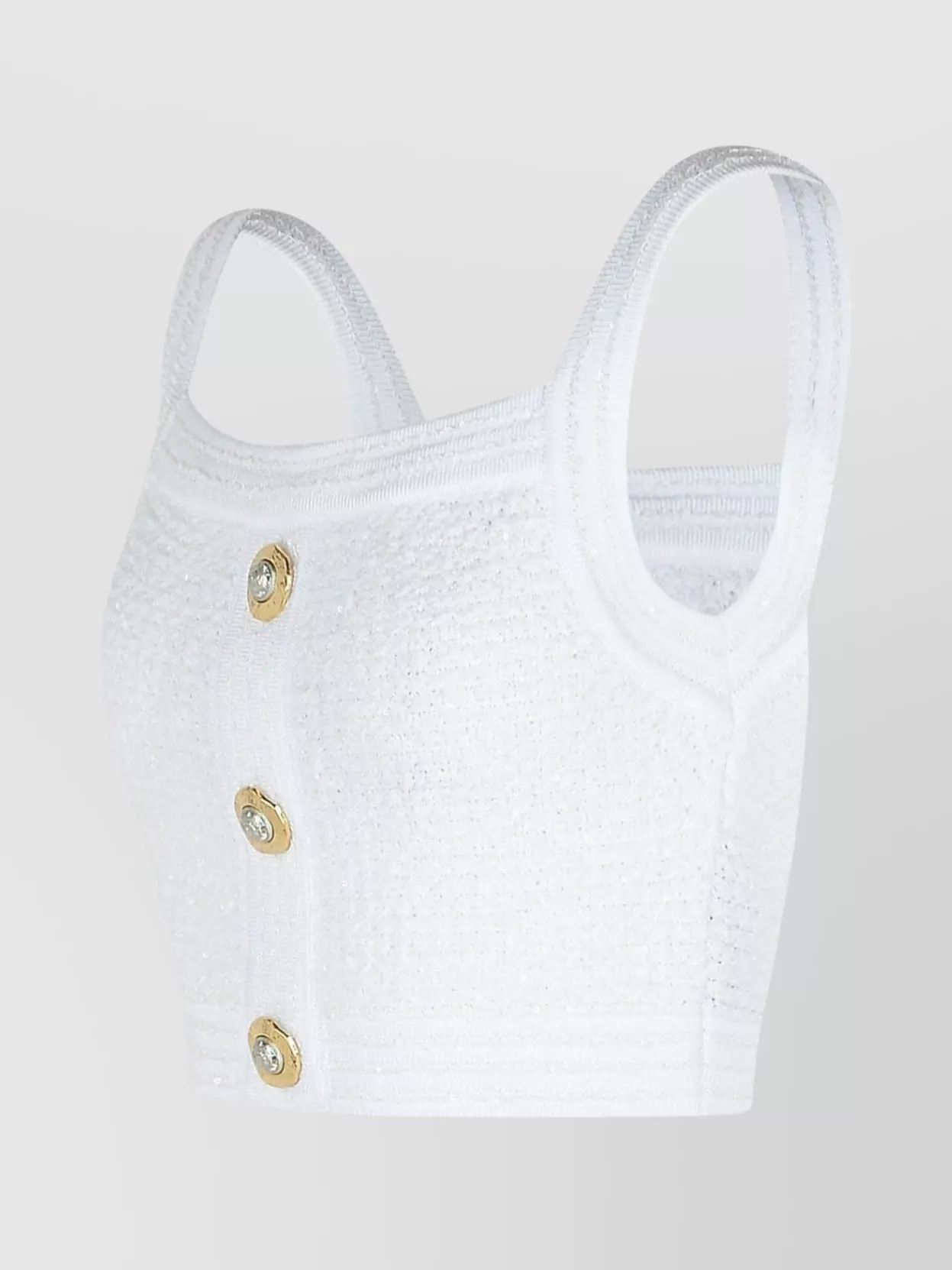 Balmain Cotton Blend Top Button Embellishments