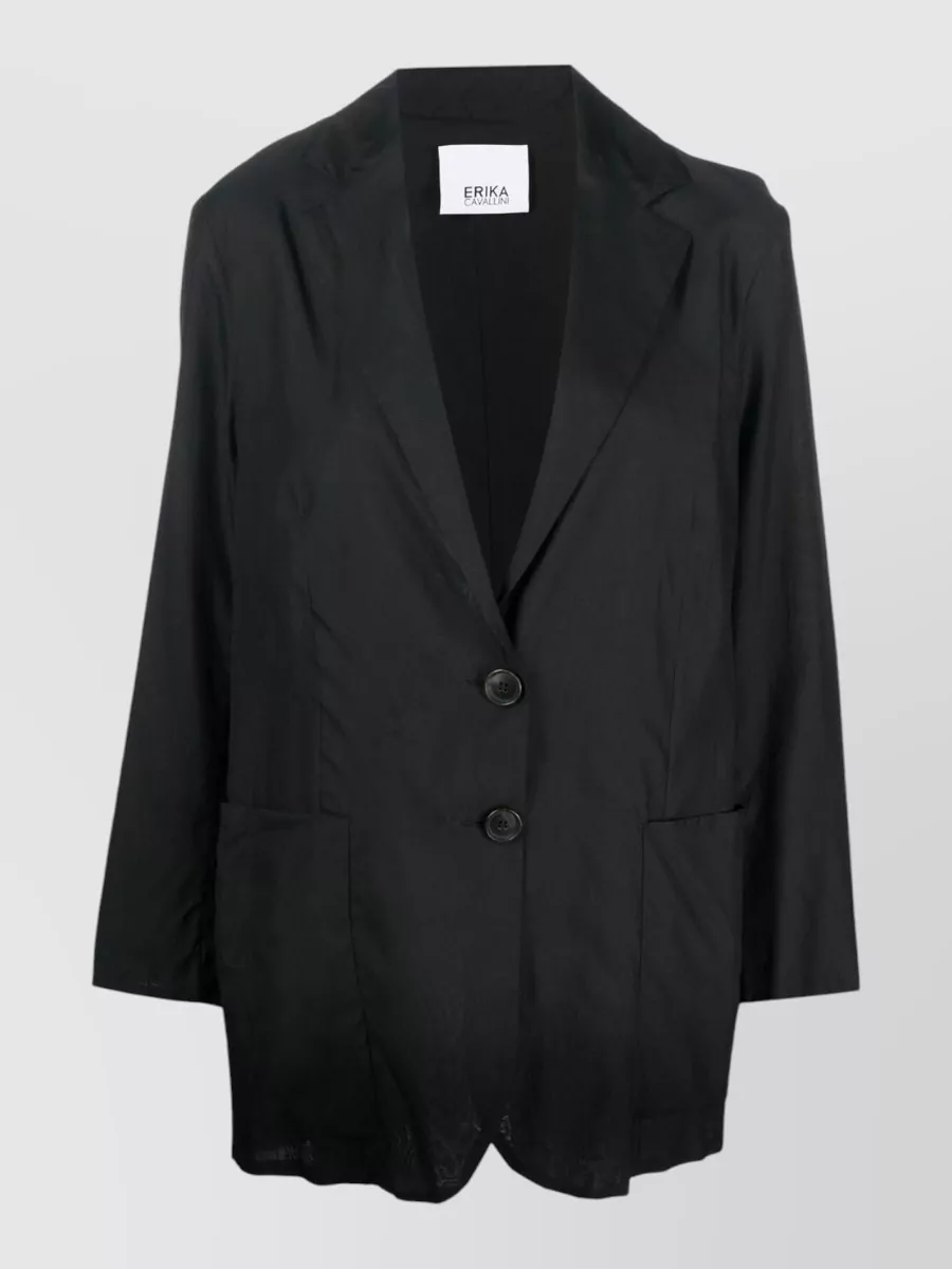 Erika Cavallini silk blend oversized single breasted blazer