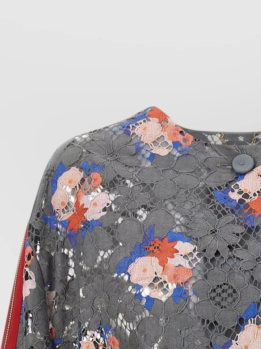 Fendi Floral Lace Cropped Blazer