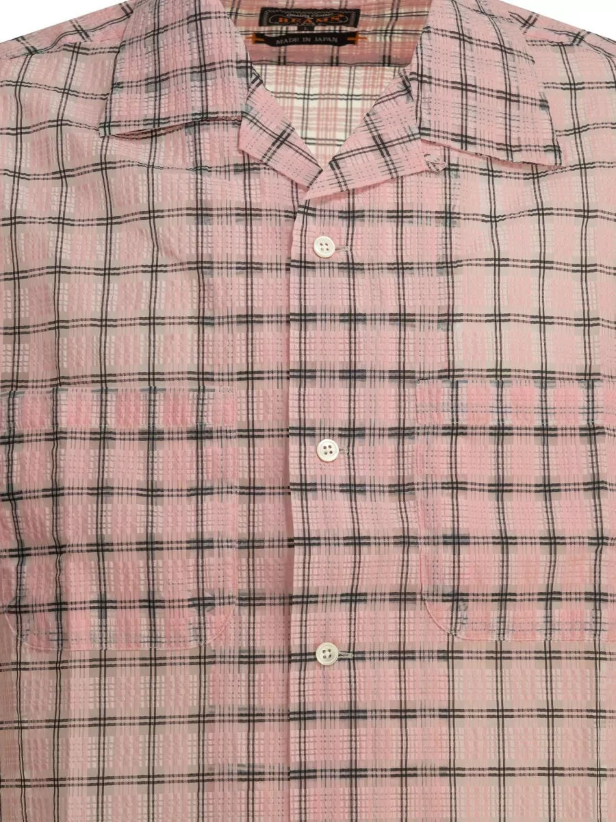 Beams Plus Plaid Short-Sleeve Casual Shirt
