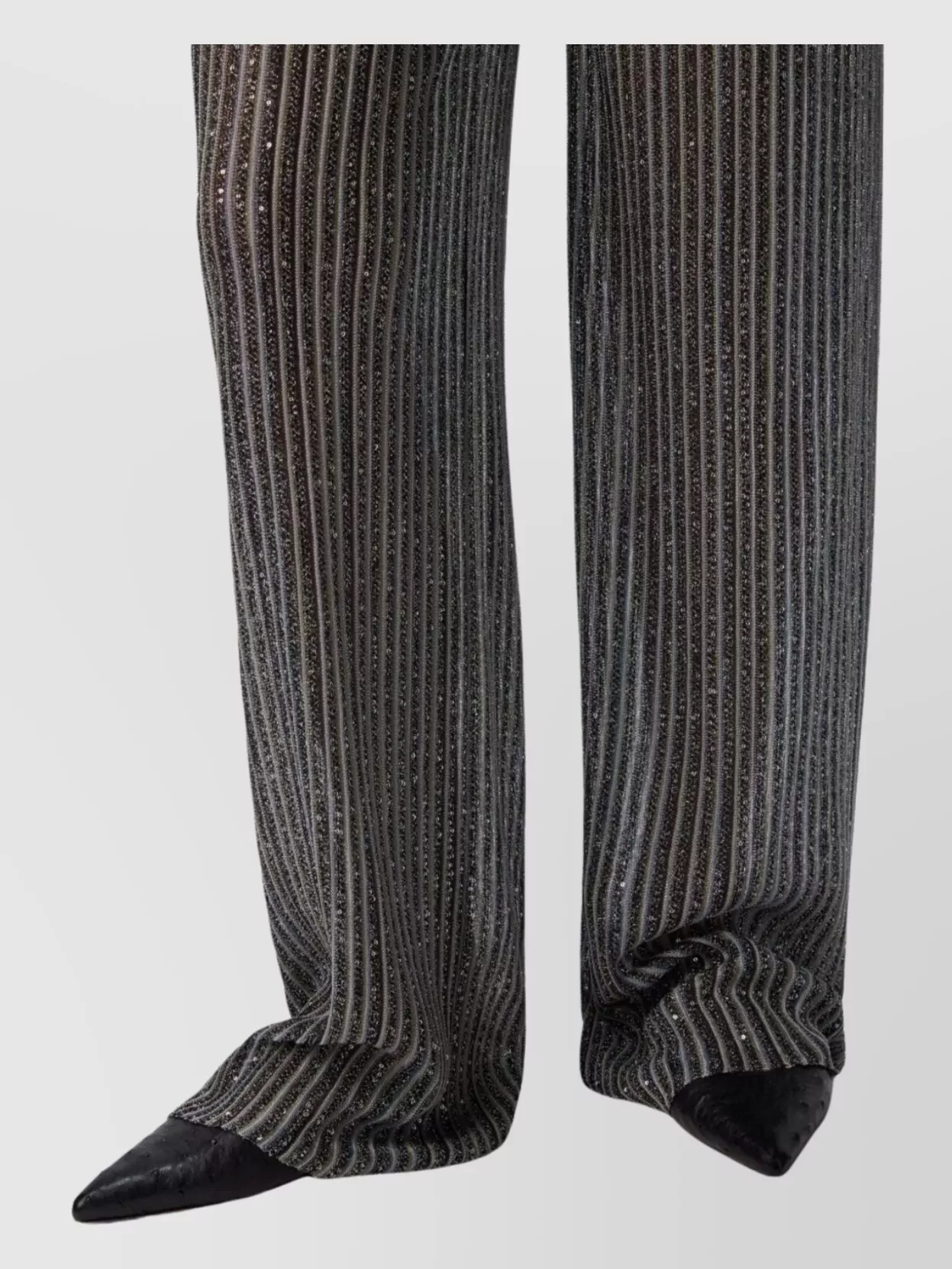 Missoni Metallic Striped Wide-Leg Trousers