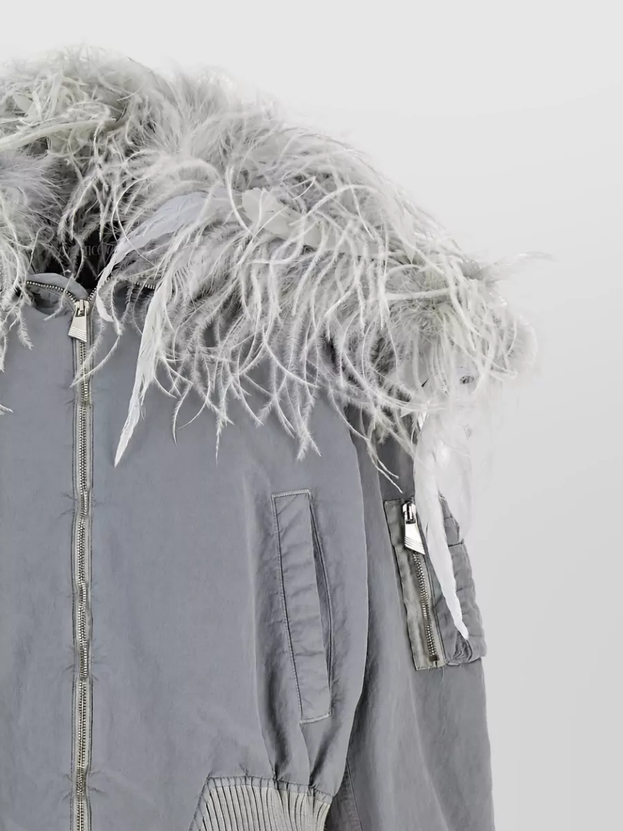 The Attico Feather Bomber Jacket