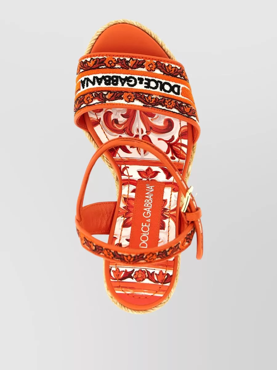 Dolce&Gabbana Embroidered Wedge Sandals