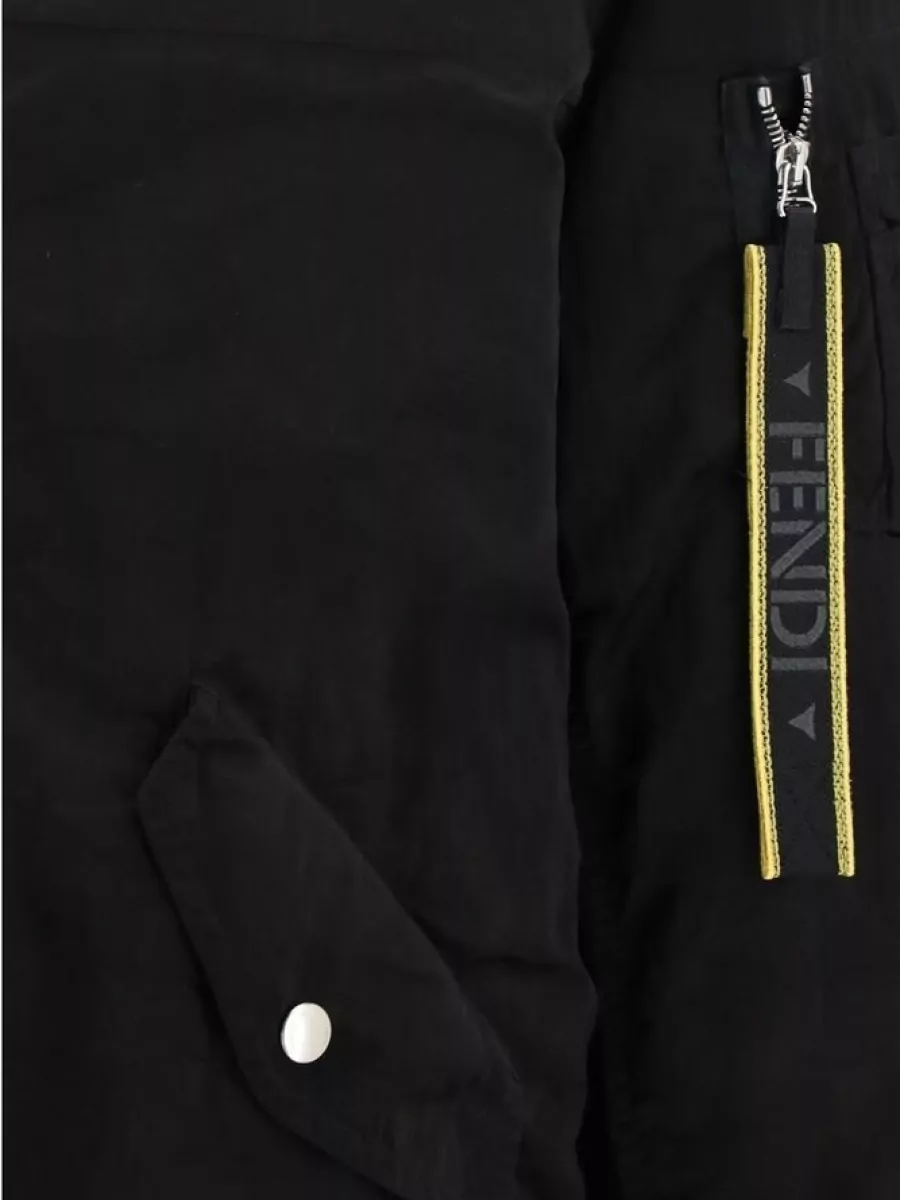 Fendi Ribbed Nylon Bomber Jacket