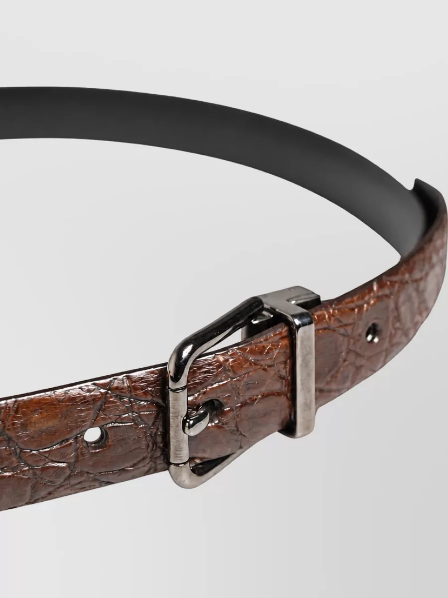 Dolce&Gabbana Caiman Leather Belt
