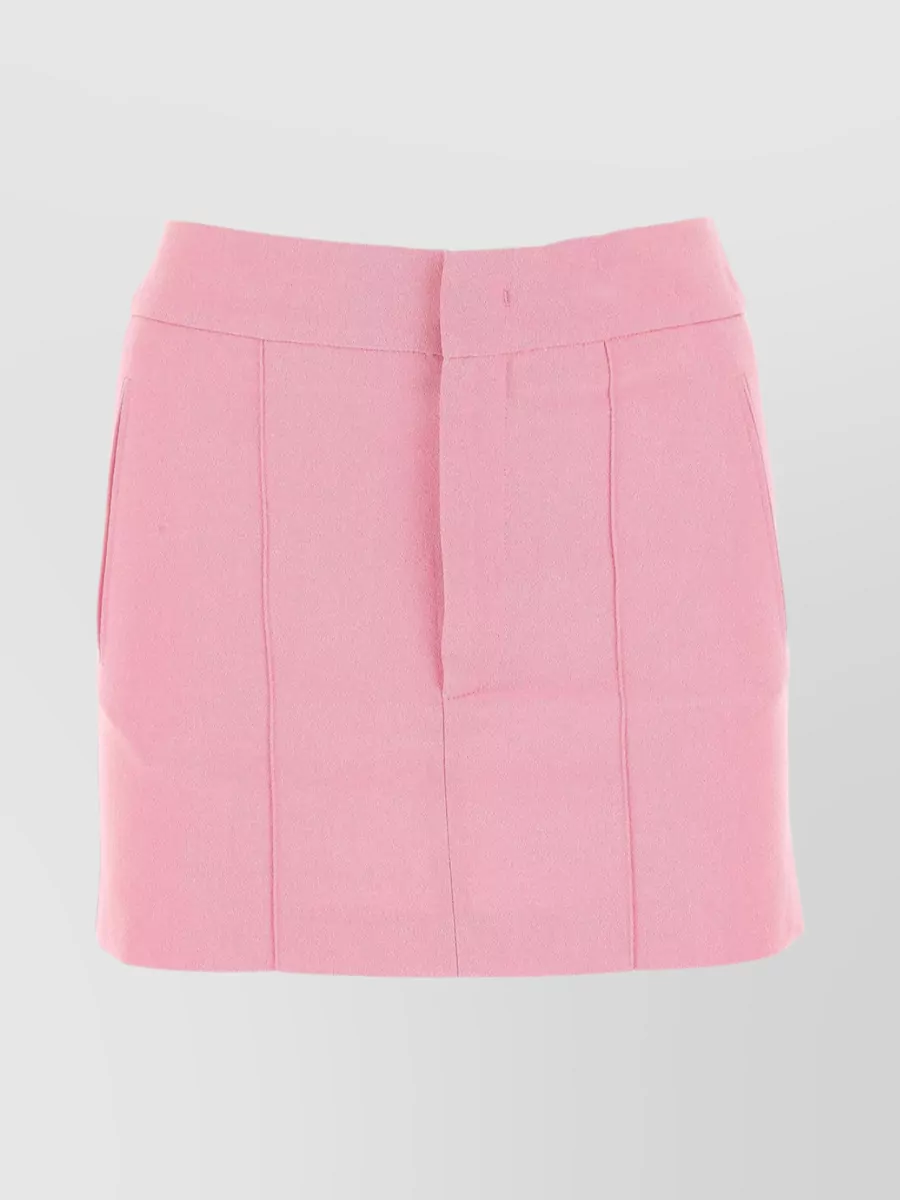 Shop Isabel Marant Viscose Blend Mini Skirt With High Waist In Pastel