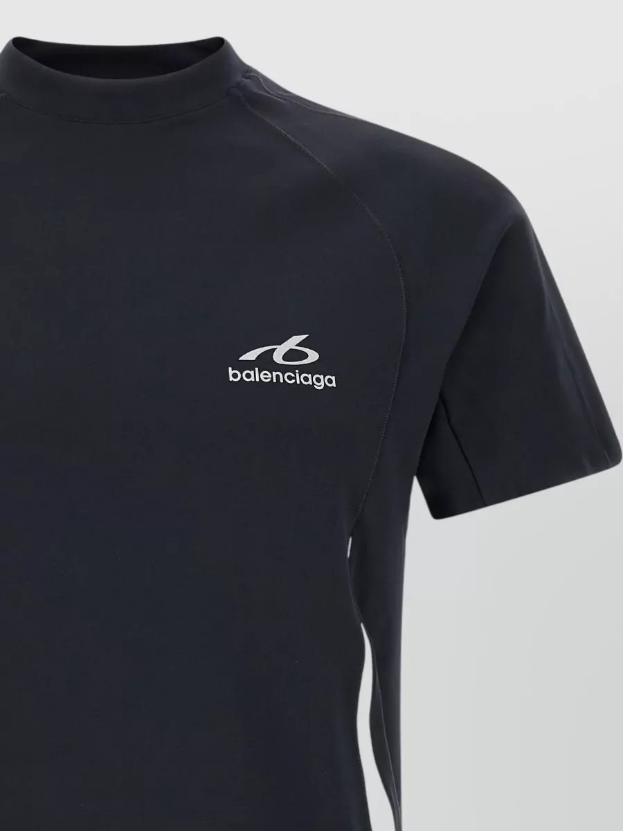 Balenciaga Mock-Neck Slim-Fit Technical T-Shirt