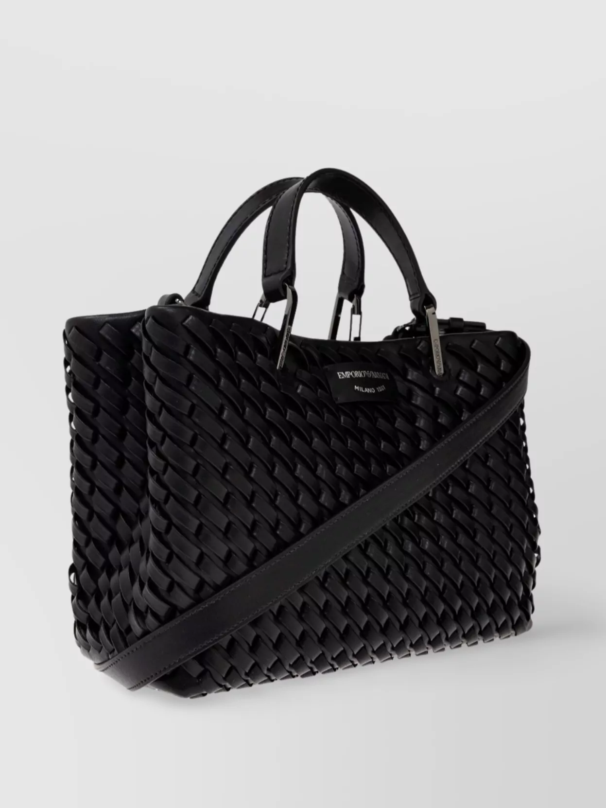 Emporio Armani Woven Design Small Tote Bag