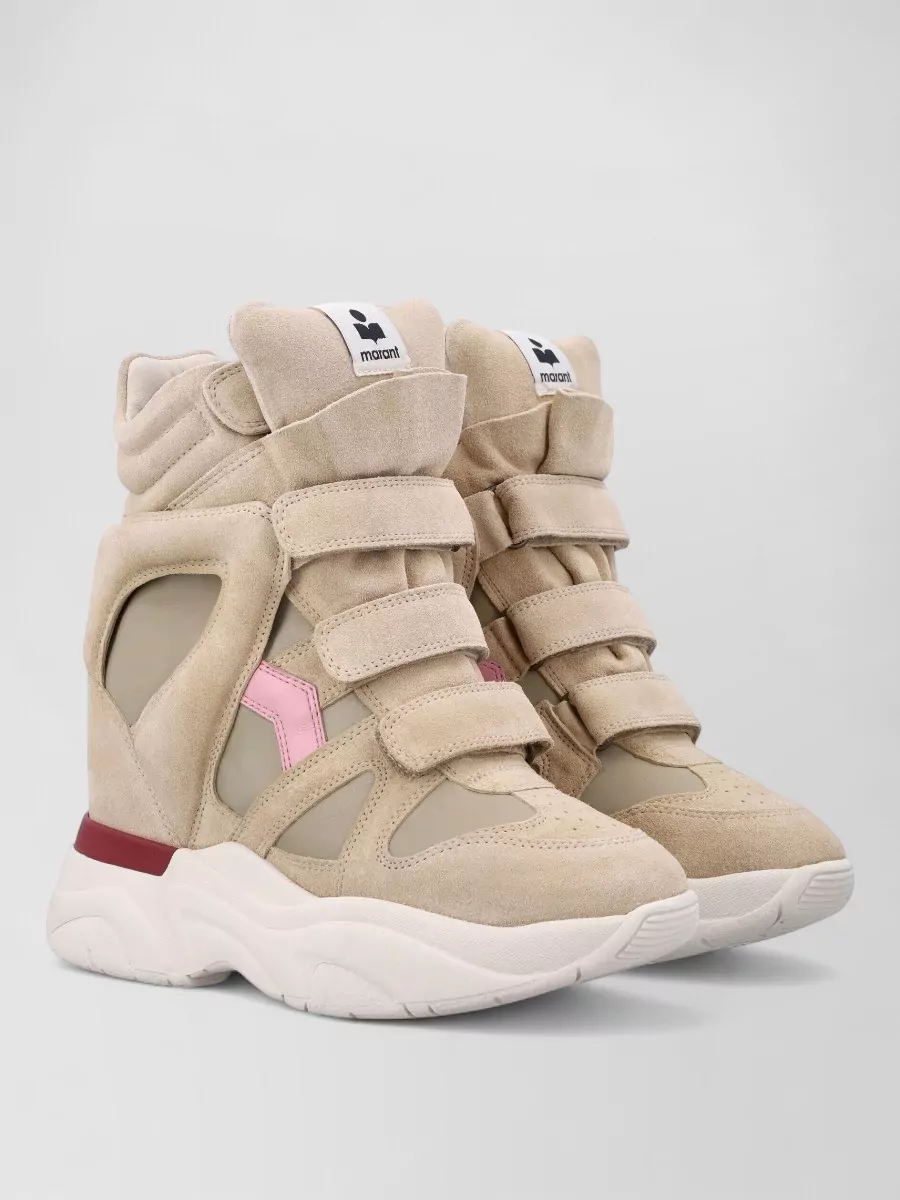 Isabel Marant High Top Sneakers Panel Detailing Contrast Sole