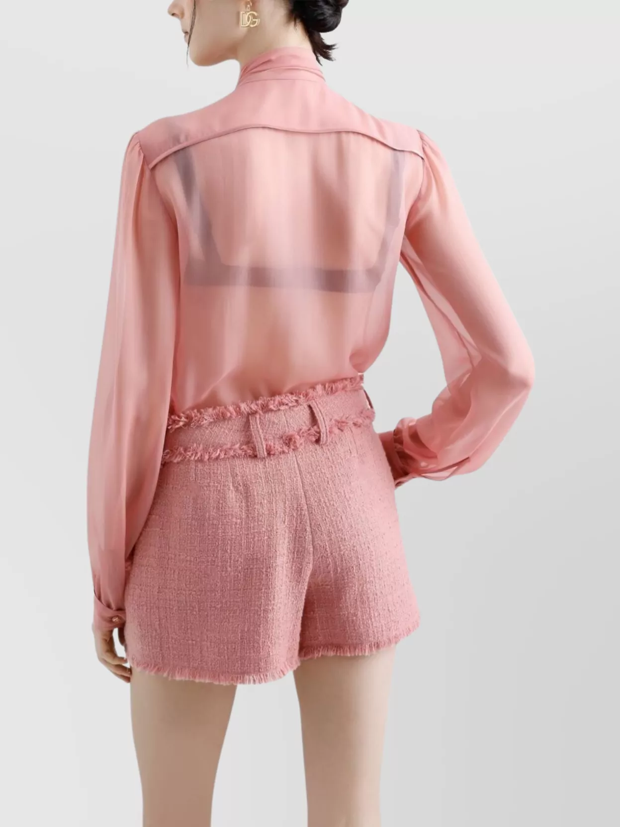 Dolce&Gabbana Cotton Shorts With Belt Loops And Frayed Hem