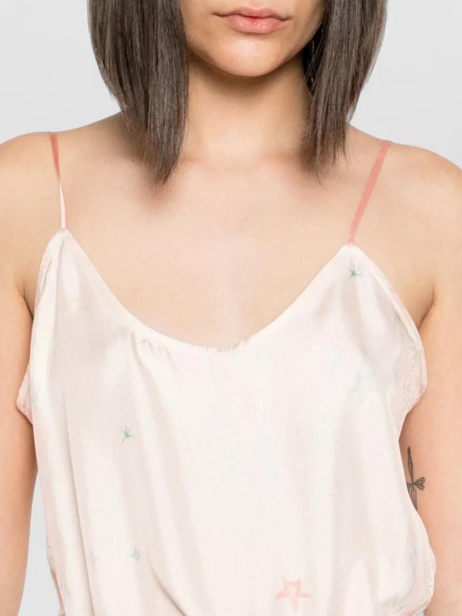 Forte Forte Printed Silk Scoop Neck Camisole Top