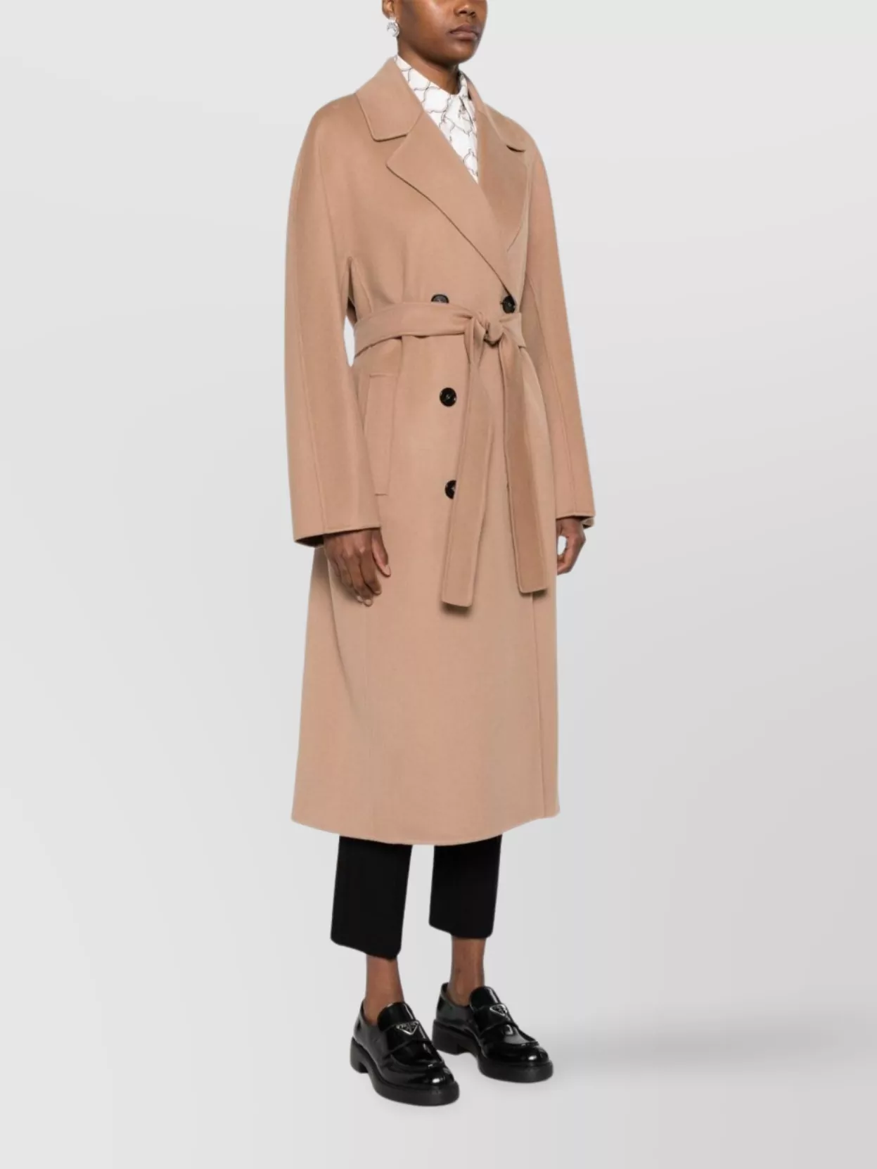 S Max Mara Straight Belted Double-Breasted Coat