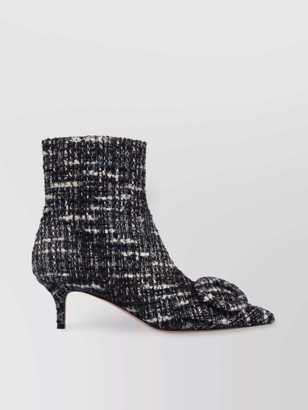 Gianvito Rossi Pointed Toe Tweed Ankle Boots