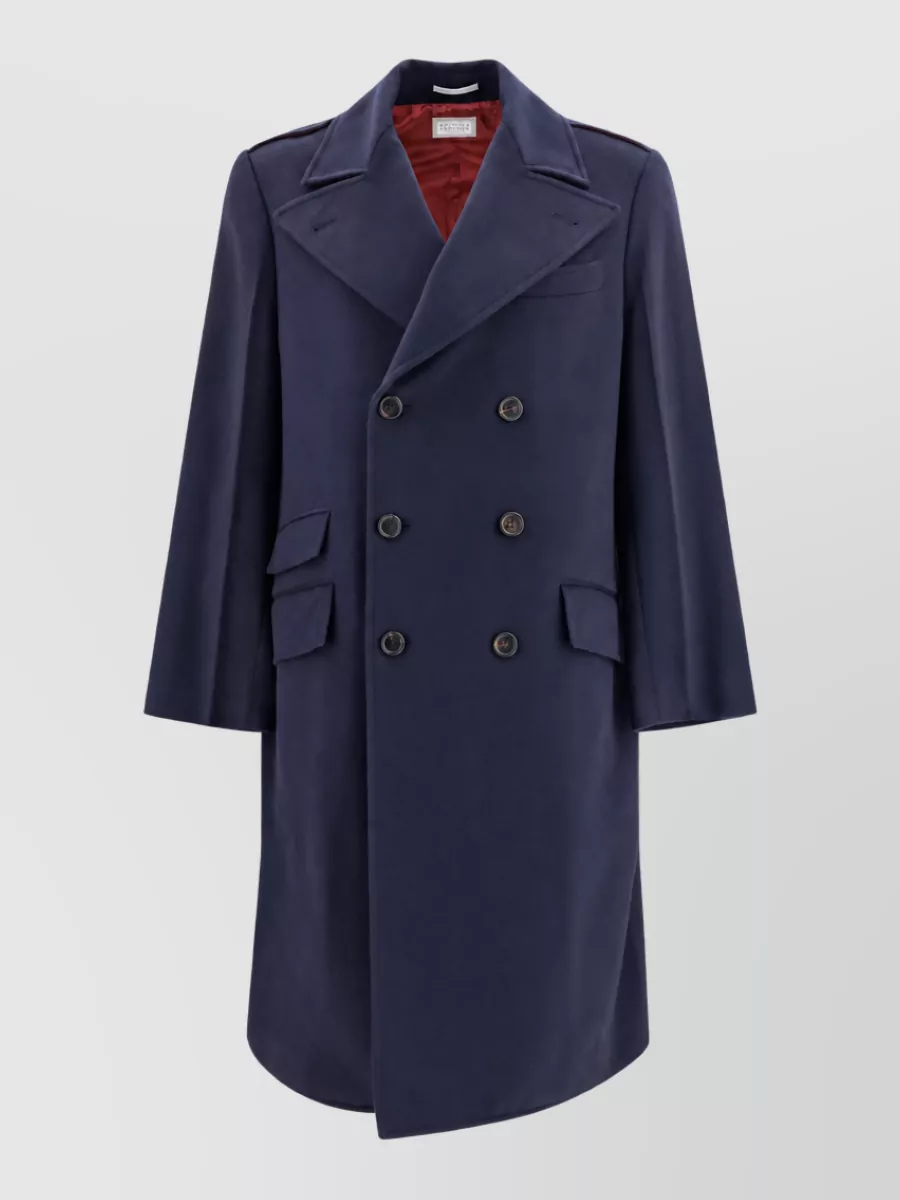 Brunello Cucinelli merino wool double-breasted coat
