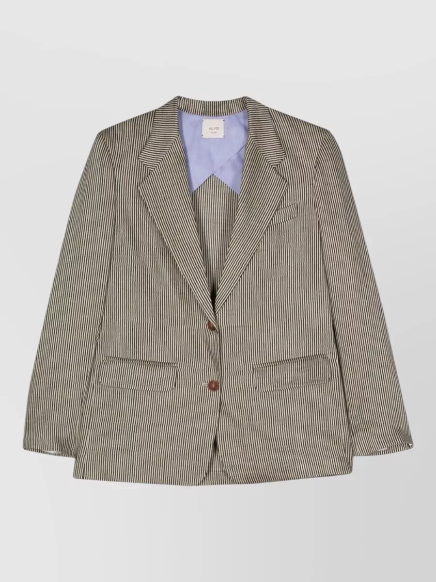 Alysi striped single-breasted blazer