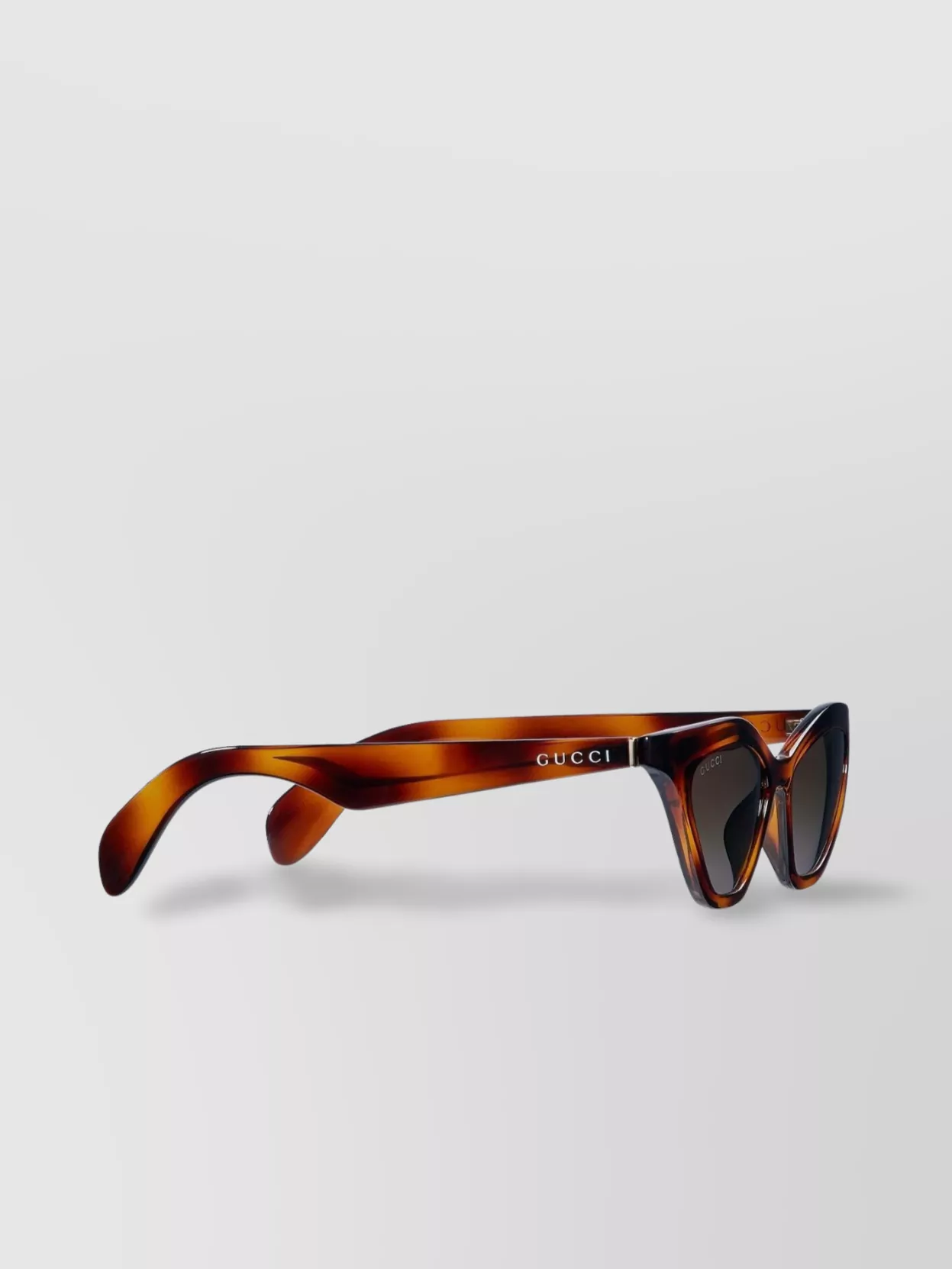 Gucci Feline Eye Tortoiseshell Sunglasses With Tinted Lenses
