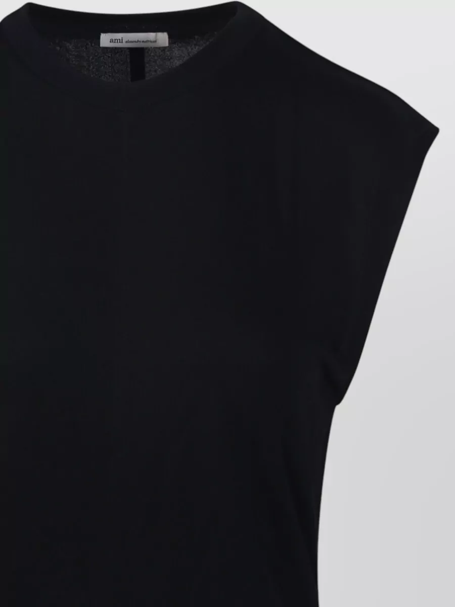Ami Paris Sleeveless Fitted Top
