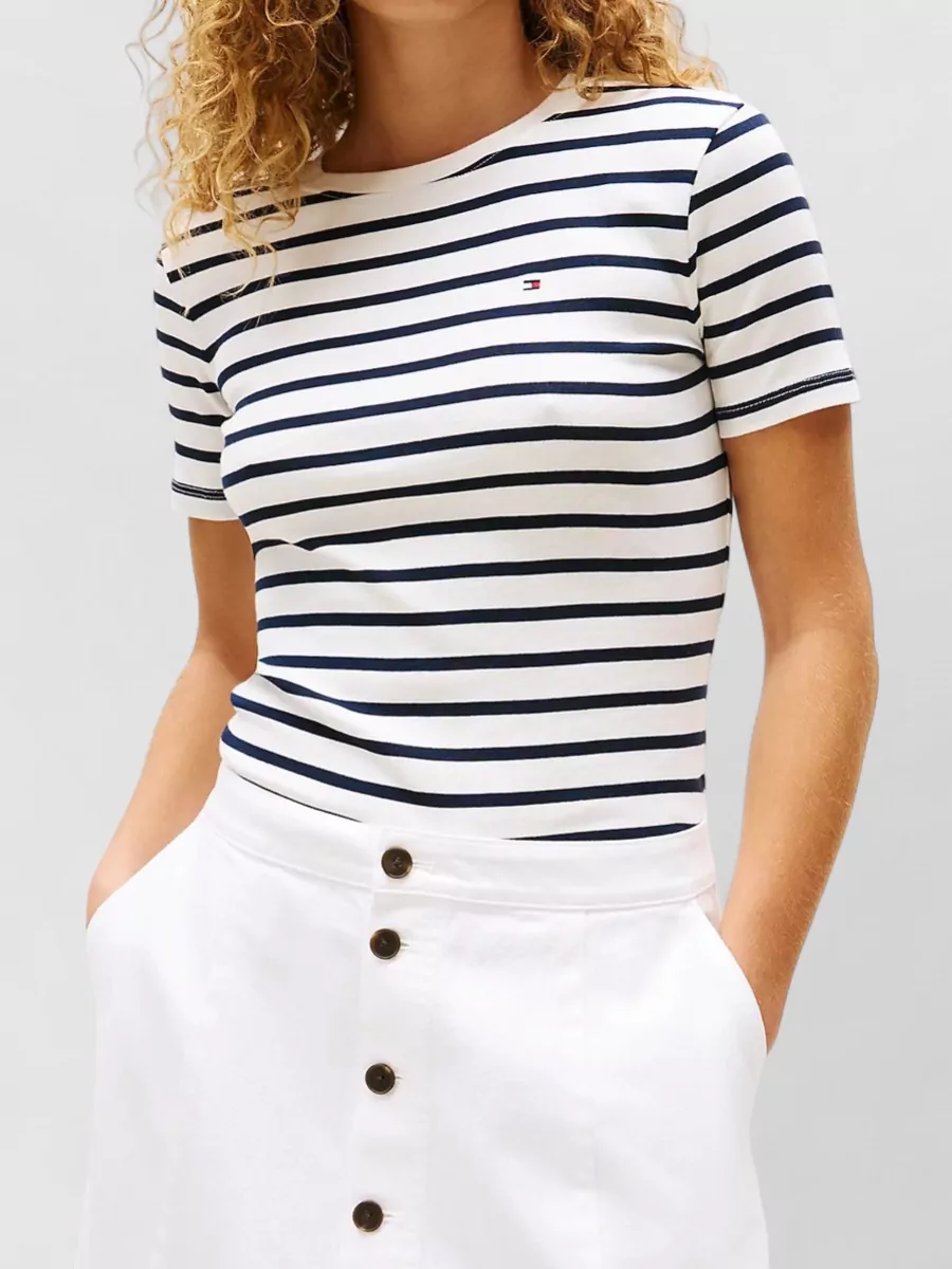 Tommy Hilfiger Slim Fit Crew Neck Striped T-Shirt
