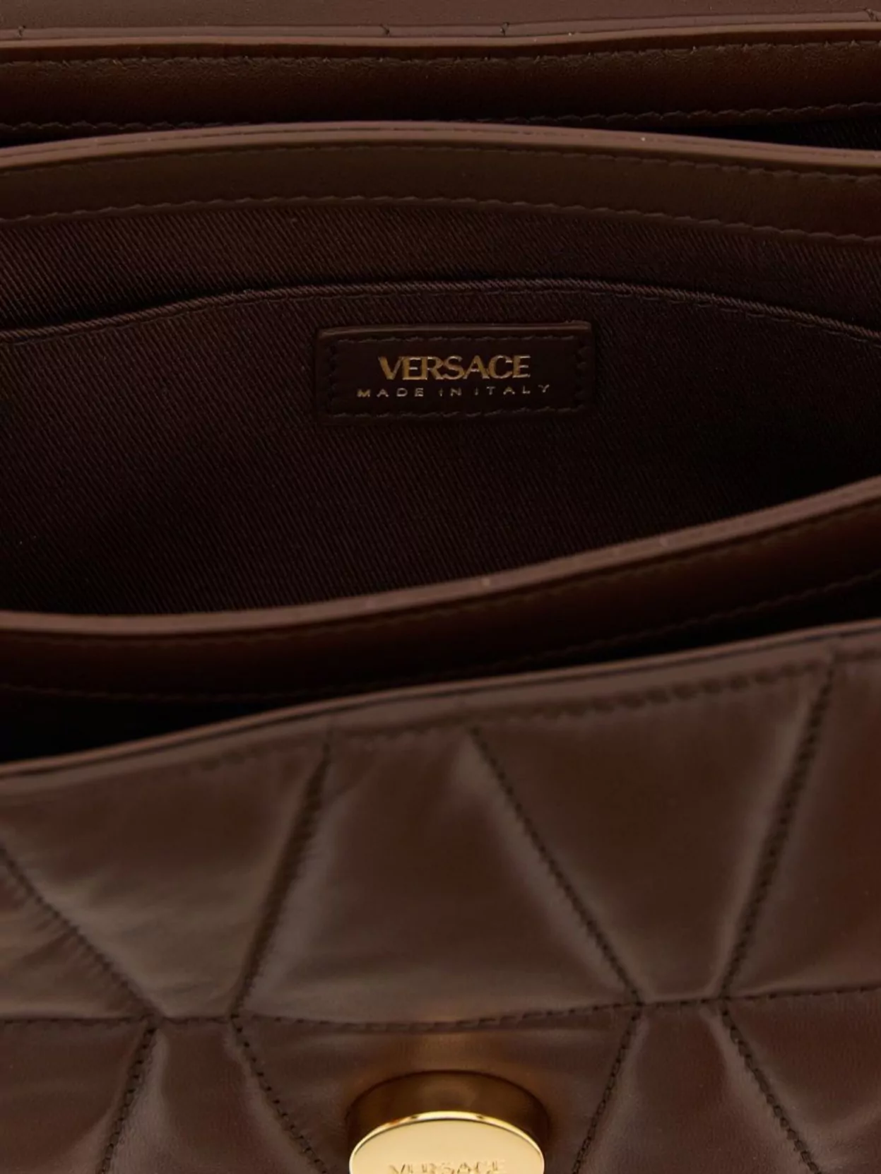 Versace Quilted Chain Strap Shoulder Bag