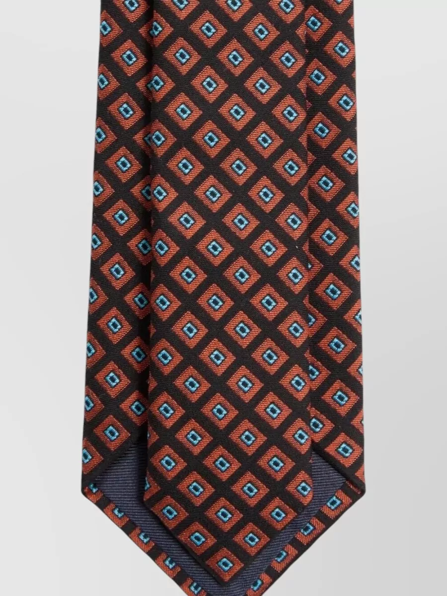 Valentino Garavani Cotton Jacquard Tie Chamber Pattern Vlogo