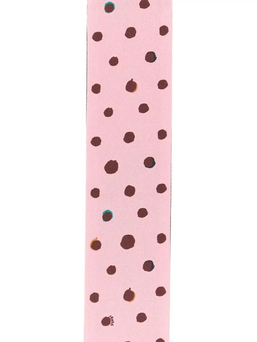 Fendi Falena Silk Scarf Double Sided Dots