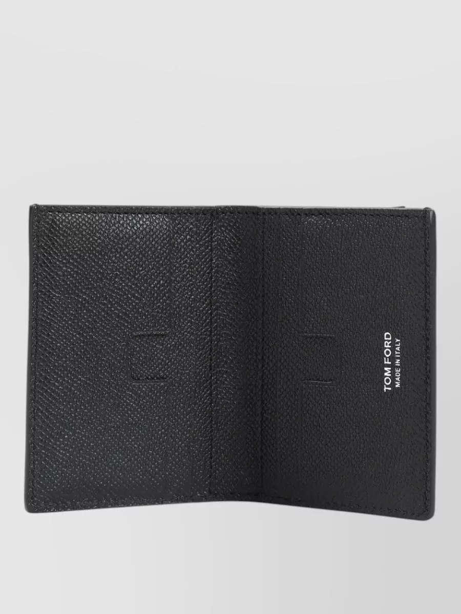 Tom Ford Calf Leather Wallet Bi Fold Compact