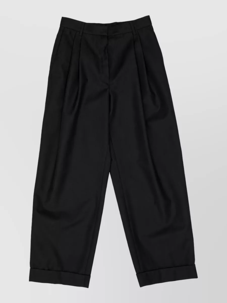 Dries Van Noten wool pleated tailored trousers
