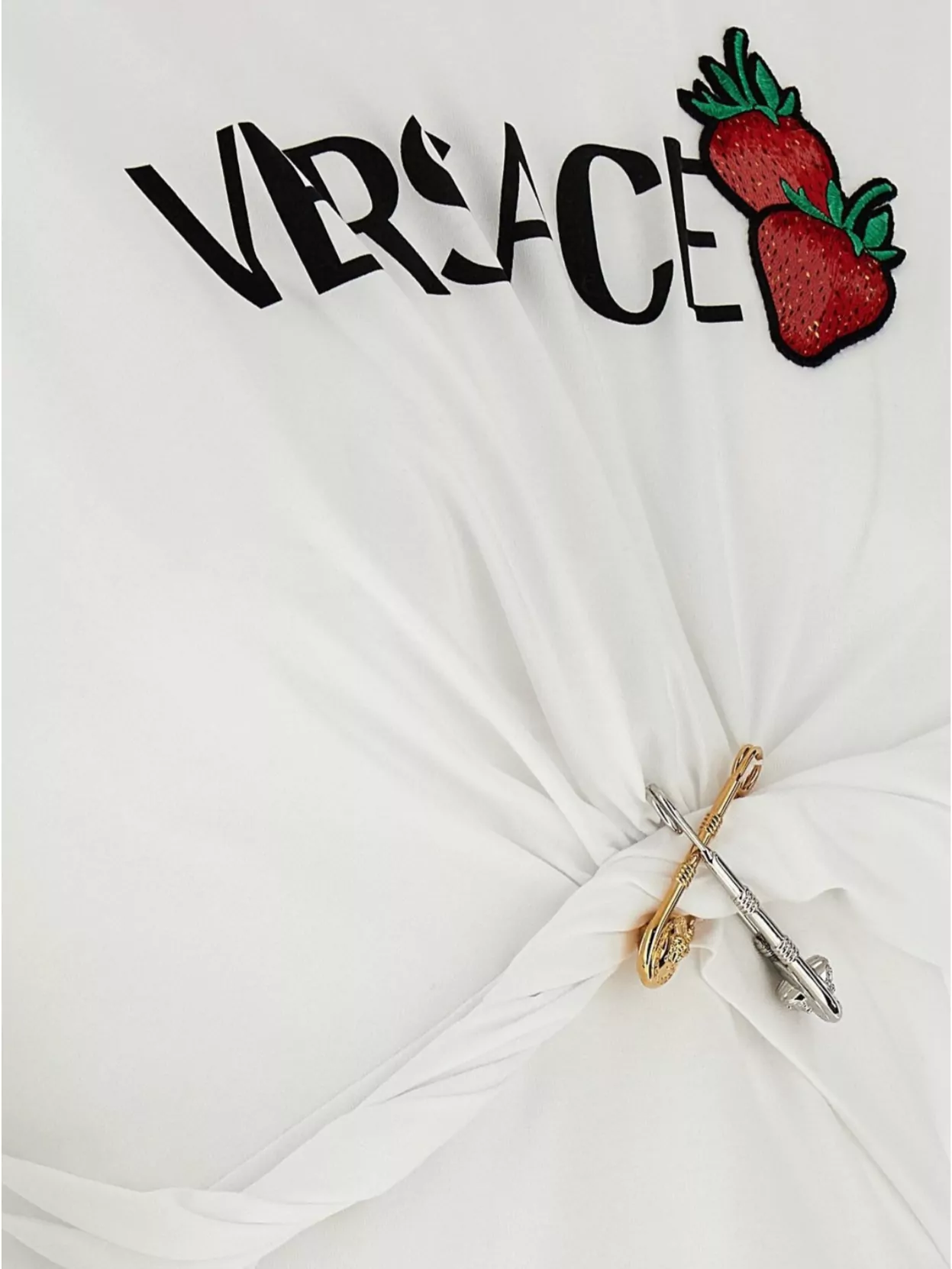 Versace Safety Pin Embroidered T-shirt
