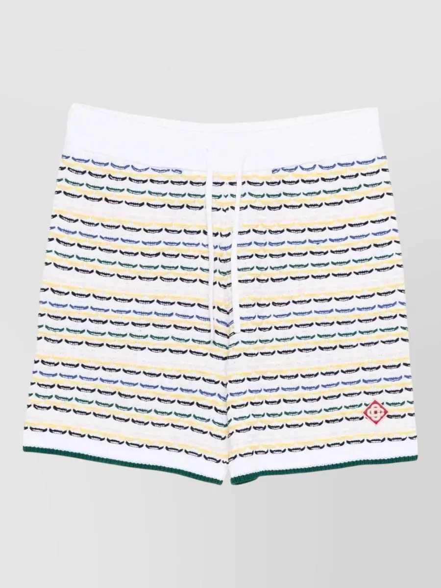 Casablanca cotton graphic-print swim shorts