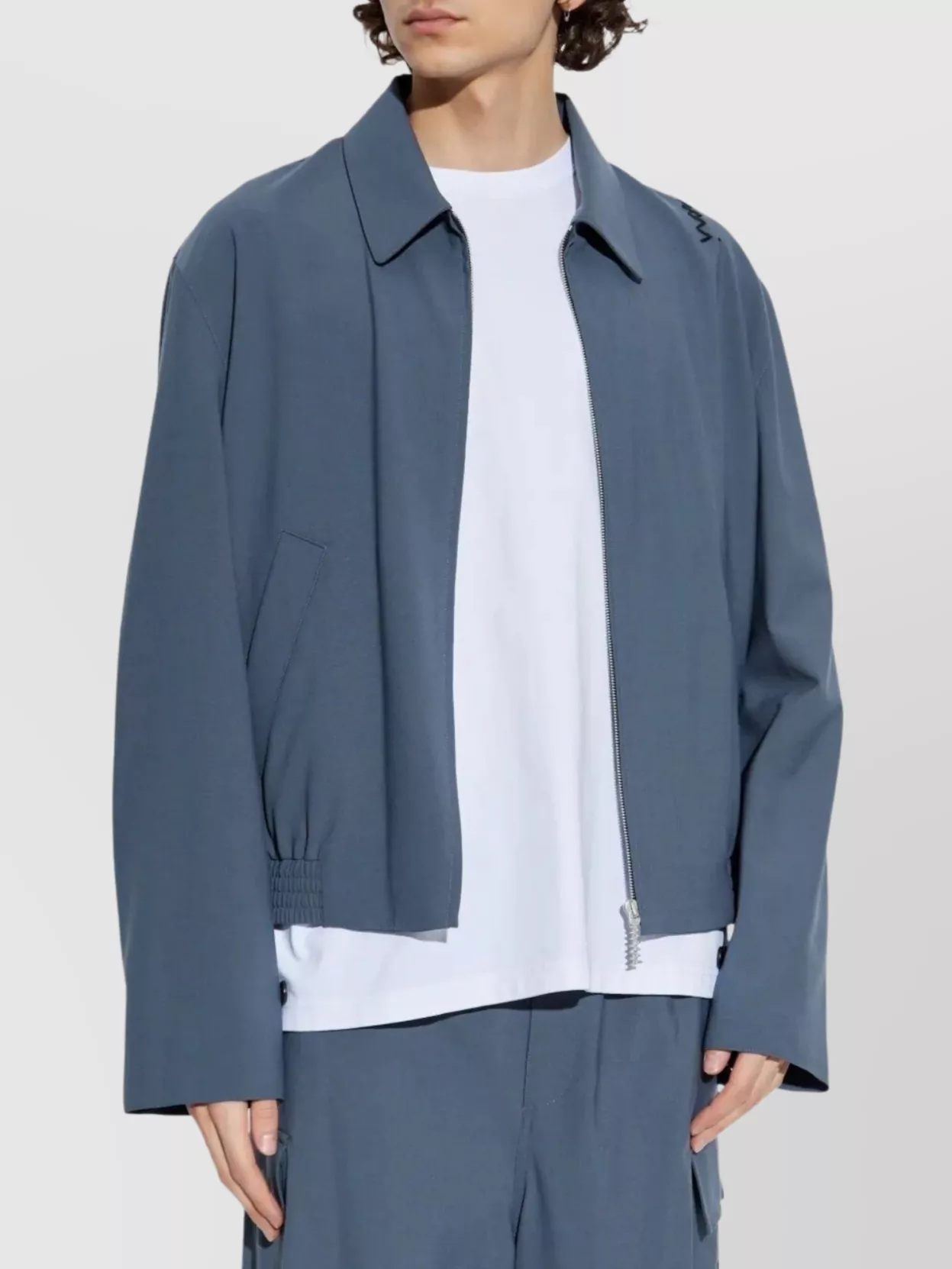 Marni Long Sleeve Jacket With Elasticated Hem And Pockets