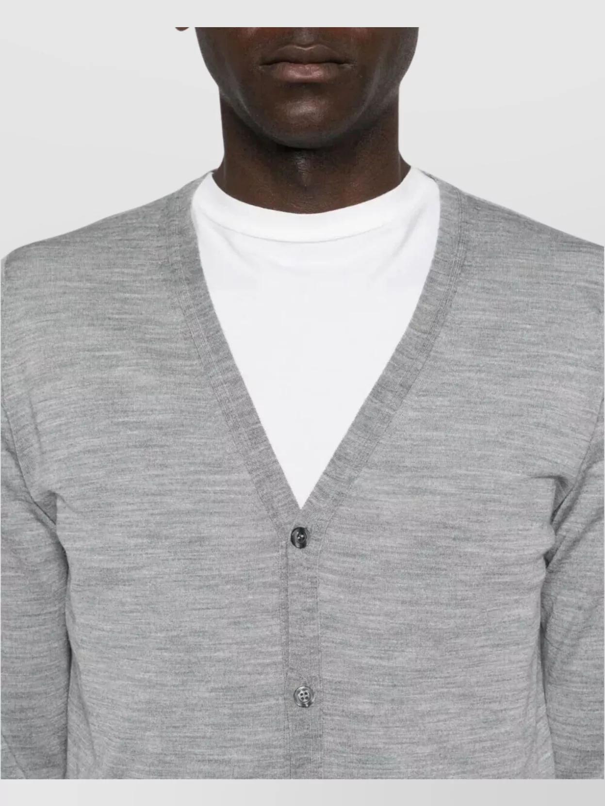 John Smedley V-Neck Long Sleeve Turtle Neck Sweater