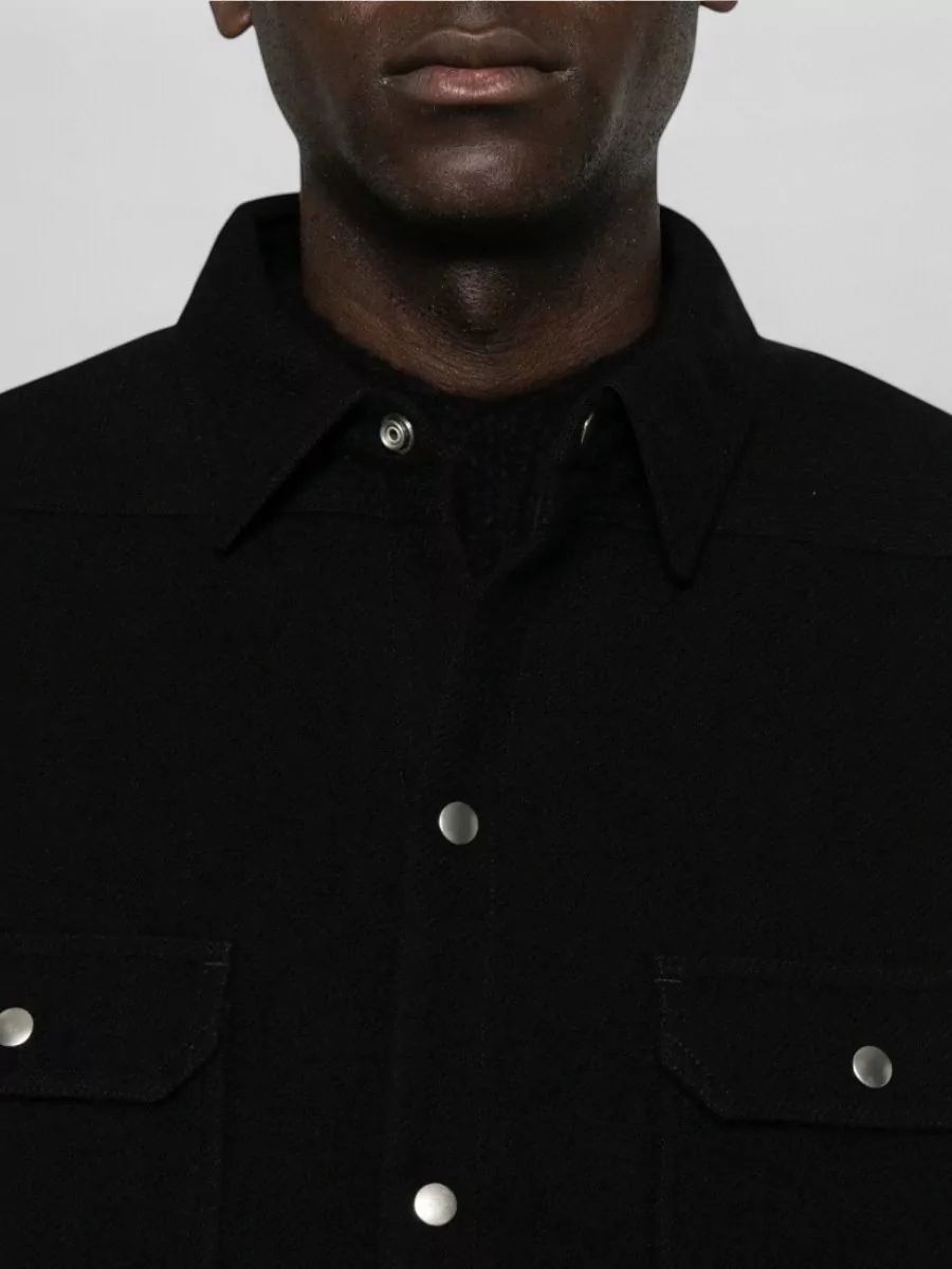 Rick Owens Virgin Wool Oversized Single Breasted Coat