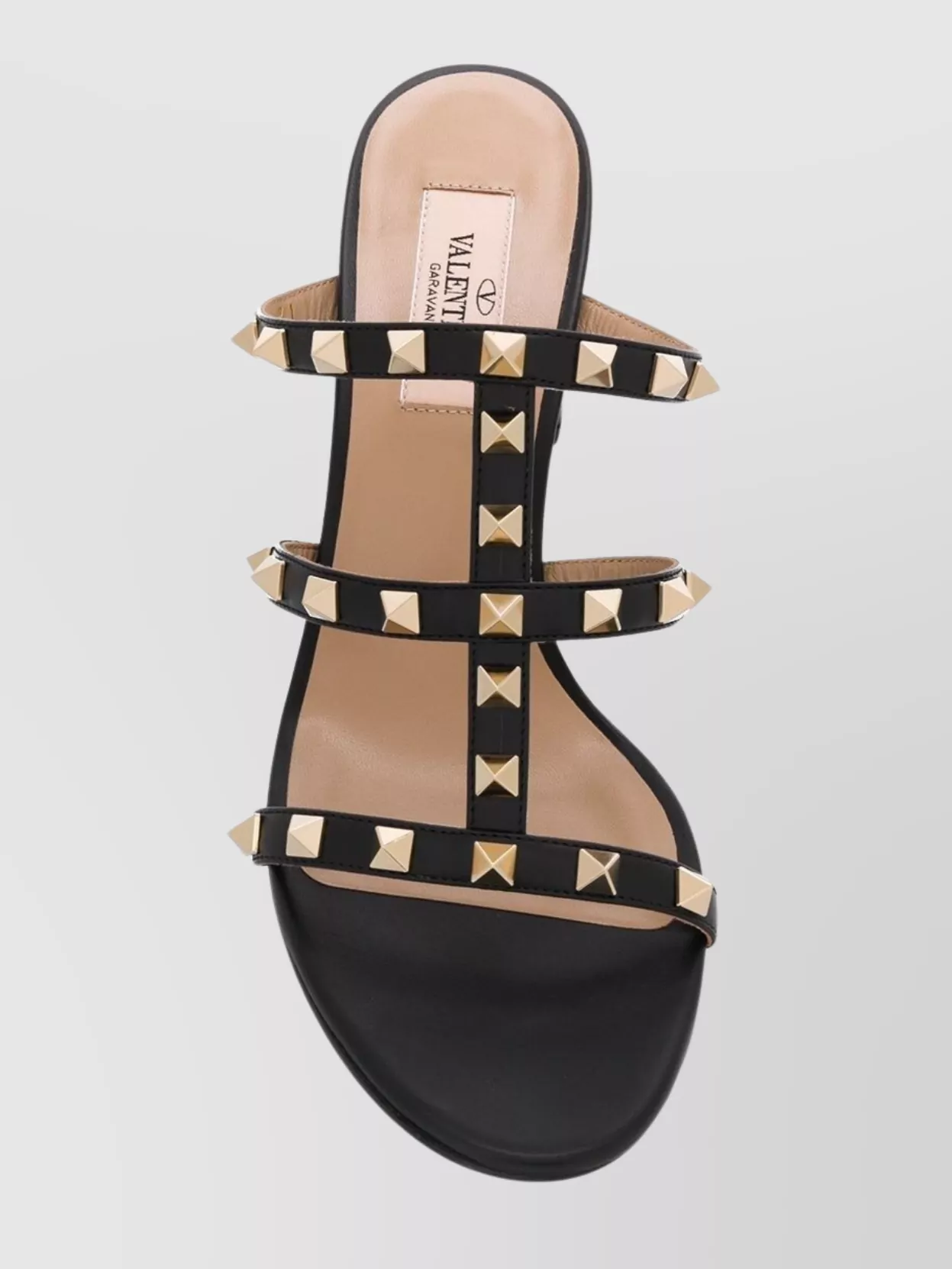 Valentino Garavani Block Heel Studded Leather Mules