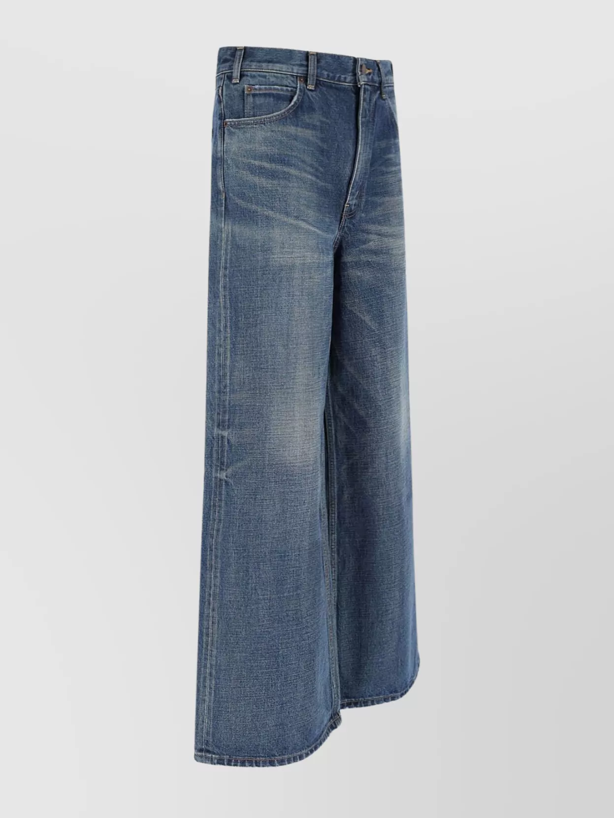 Celine Wide Leg Trousers Faded Effect