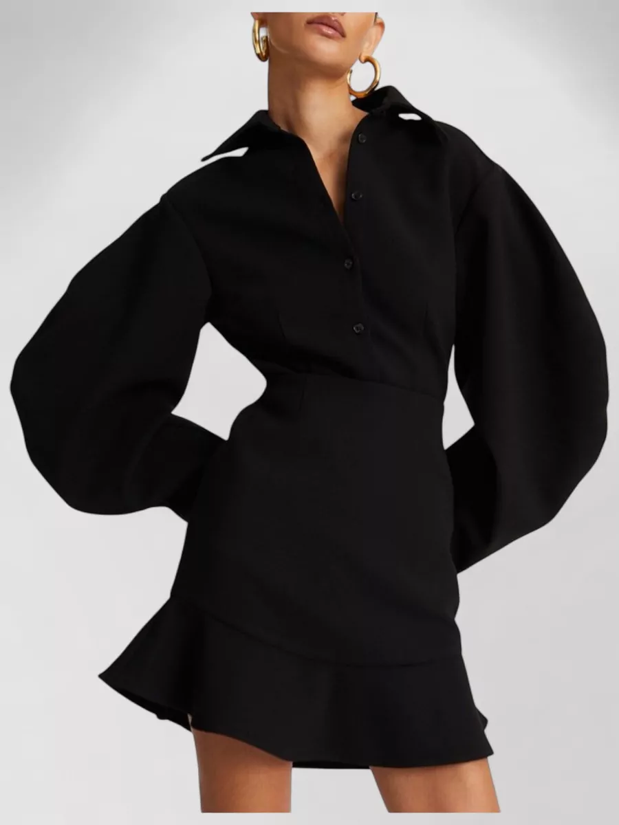 Rotate fitted long-sleeve shirt