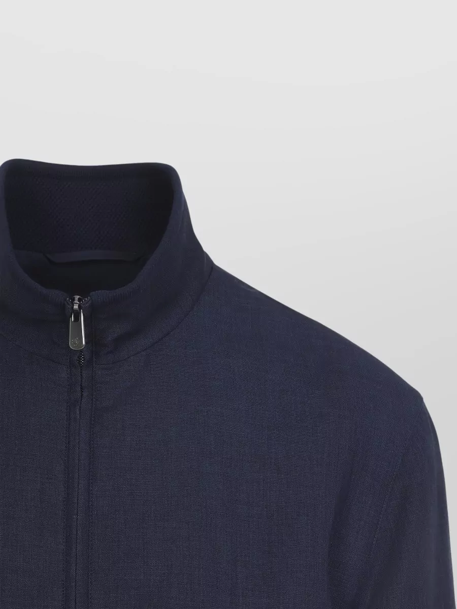 Ralph Lauren Purple Label Silk Linen Wool Bomber Jacket