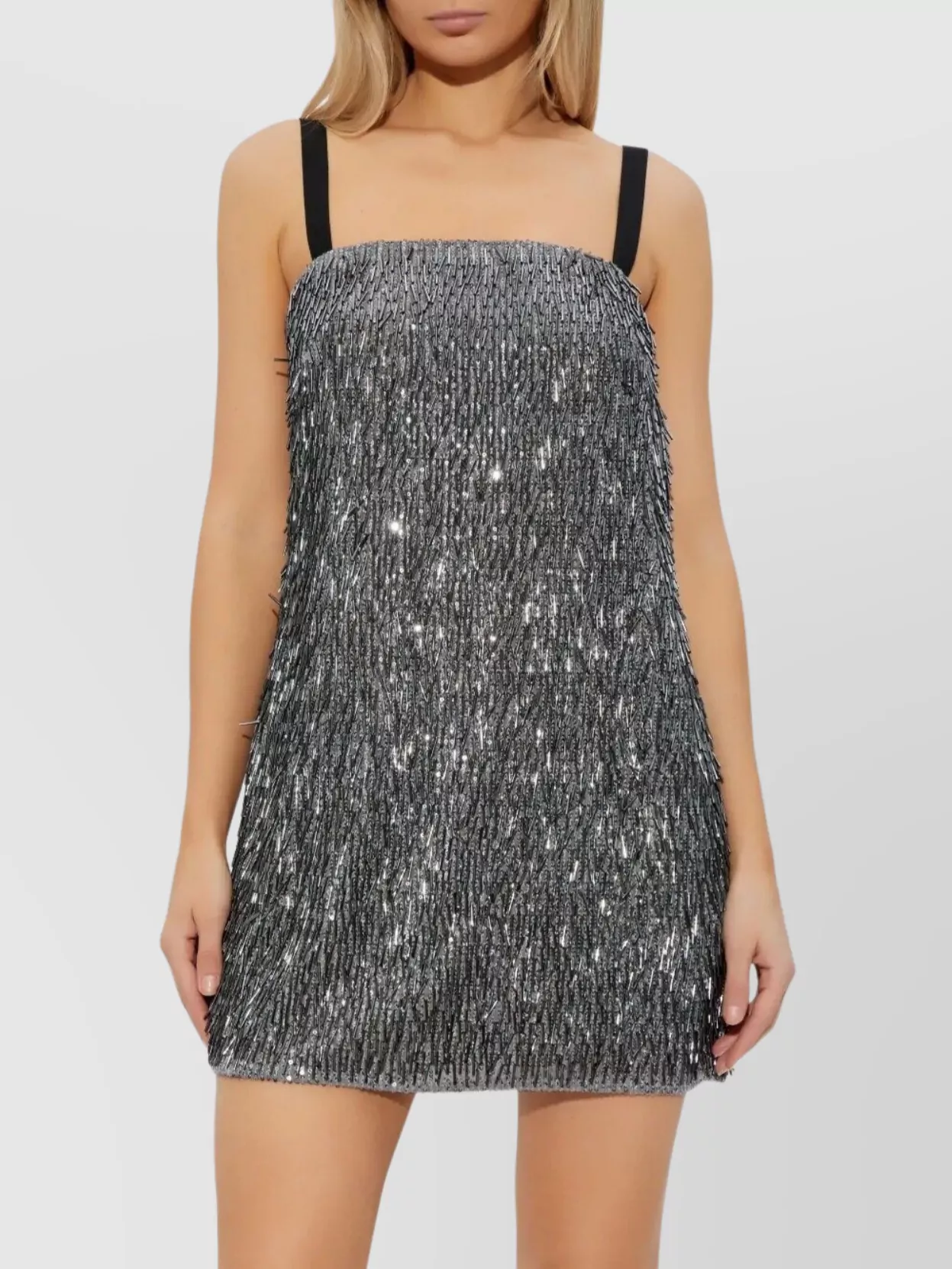 Dolce&Gabbana Mini Dress With Spaghetti Straps And Sequins