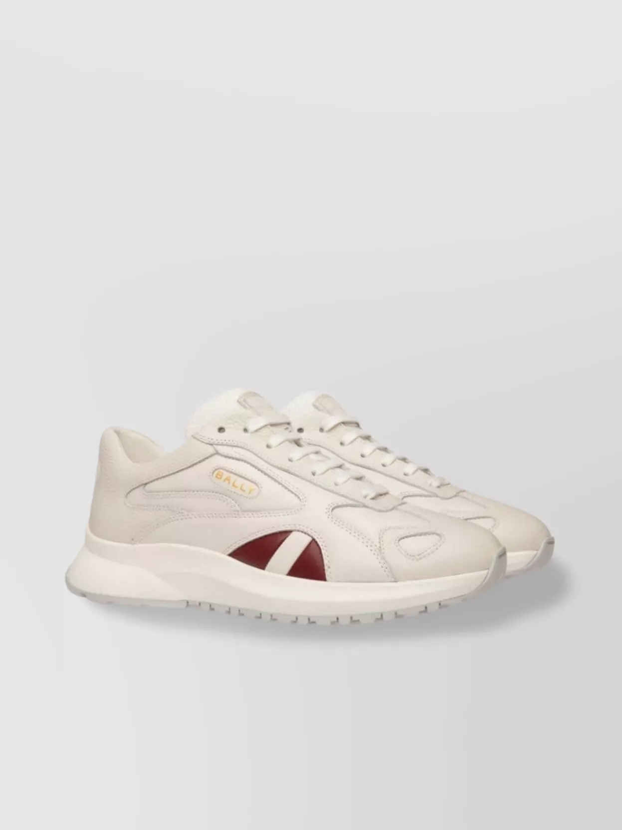 Shop Bally Low Top Sneakers In Cream White