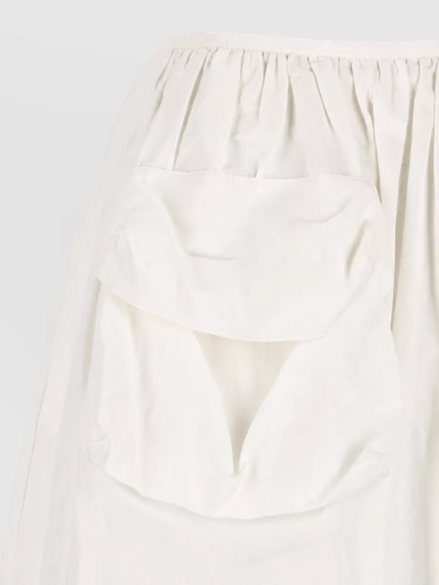 Miu Miu Linen Blend Midi Skirt