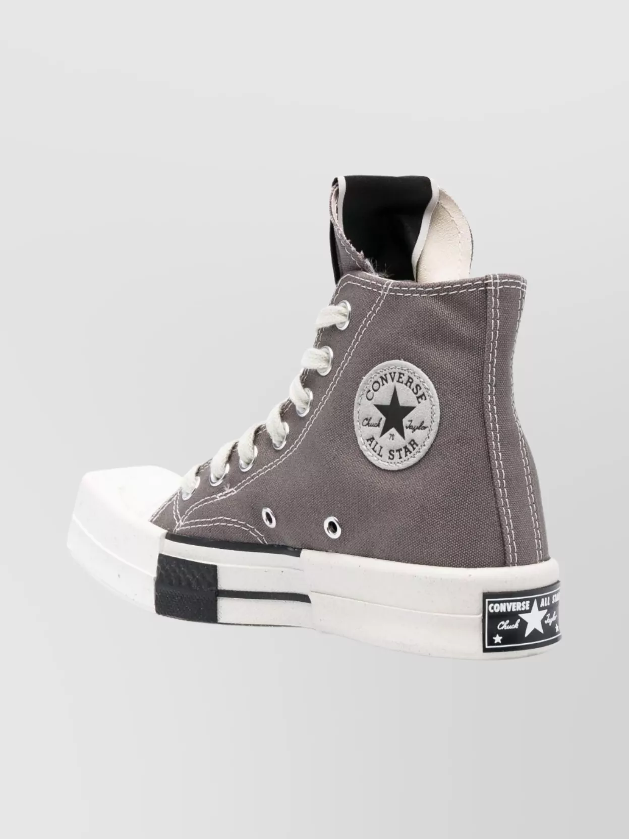 Rick Owens Drkshdw High Top Sneakers Featuring Contrast Stitching