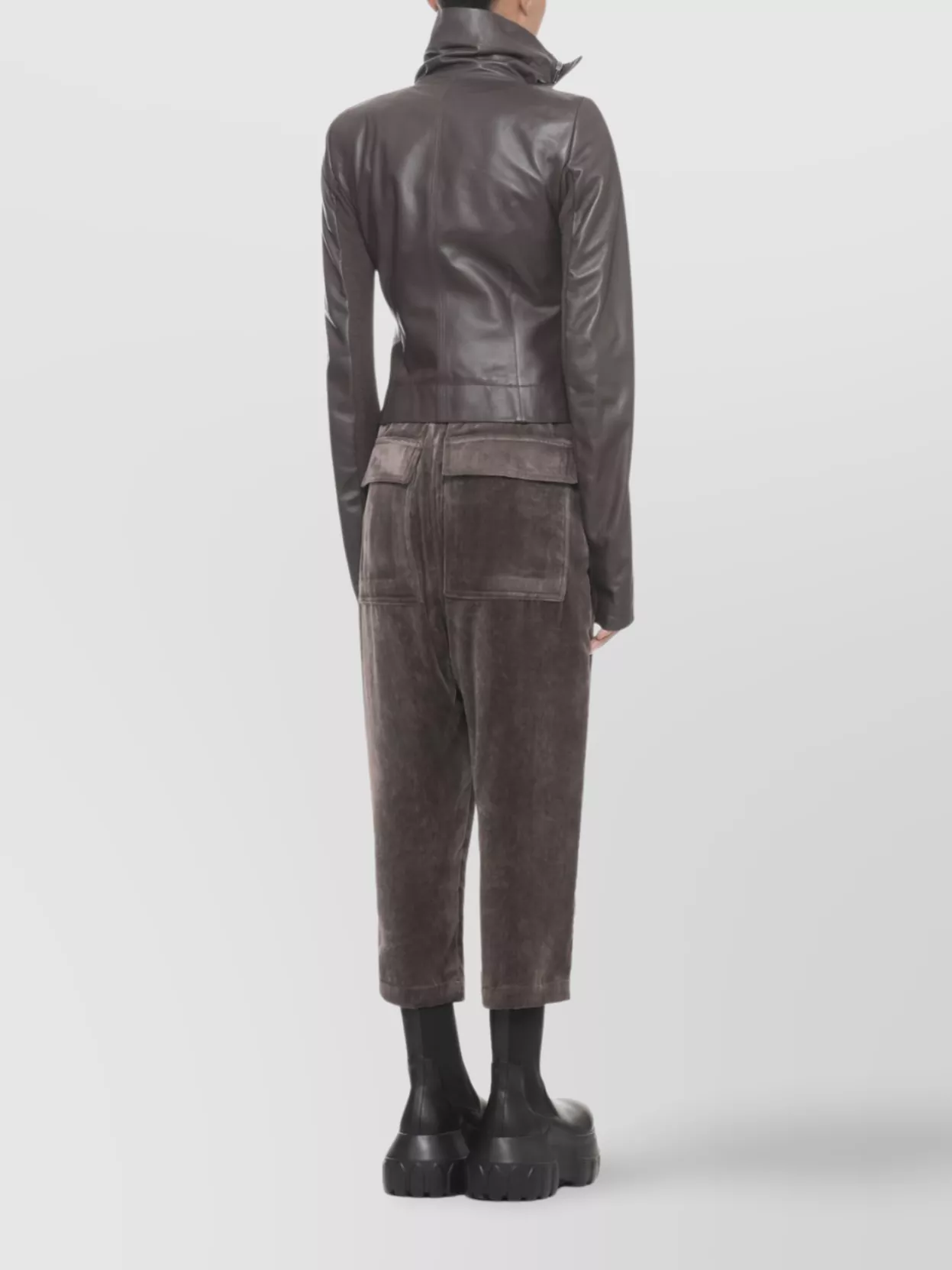 Rick Owens Women's Smooth Leather Jacket Zips