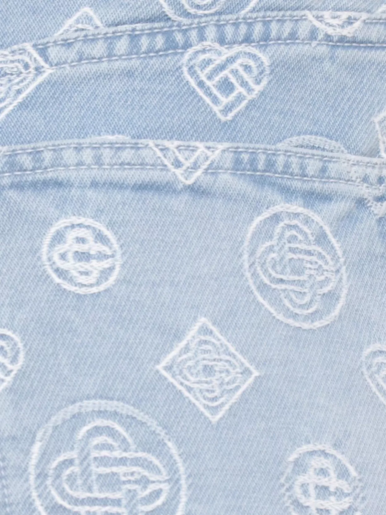 Casablanca Midi Length Denim Skirt Pockets
